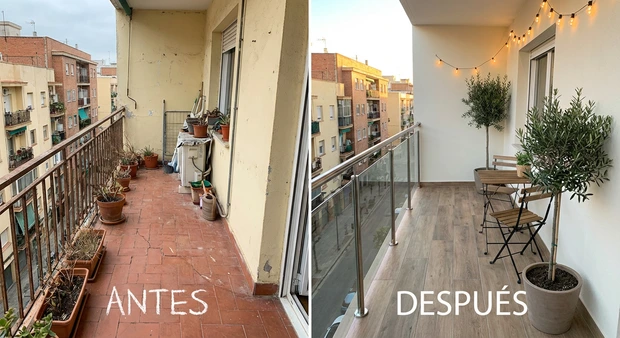 Reforma de terraza - Antes y después